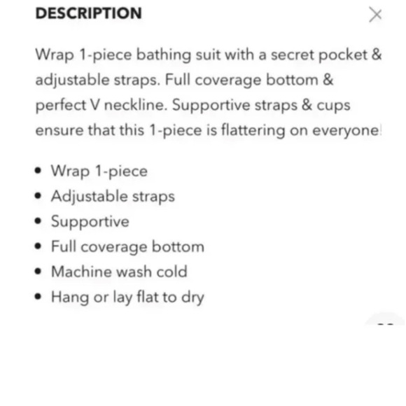 We Are HAH Wrap It Up One Piece Wrap Style Swimsuit Black Secret Pocket - Picture 6 of 16